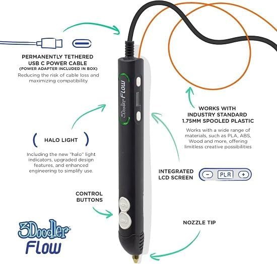 3Doodler Flow 3D Printing Pen for Teens, Adults & Creators - Image 2