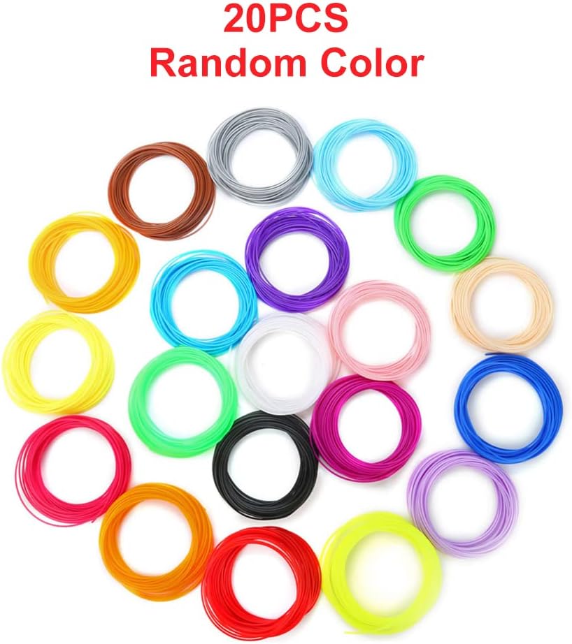 3D Pen Filament PLA, 3D Printer Pen Filament, 3D Printing Filament Refills, for Most Intelligent 3D Pen 3D Printer, Diameter 1.75 mm, 20 Colors - Image 3