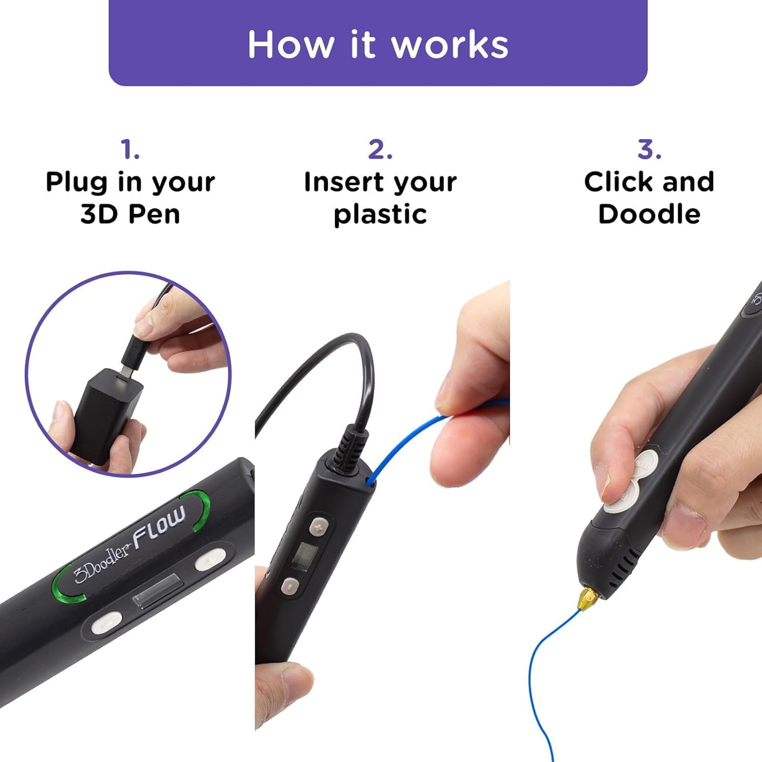 3Doodler Flow 3D Printing Pen for Teens, Adults & Creators - Image 3