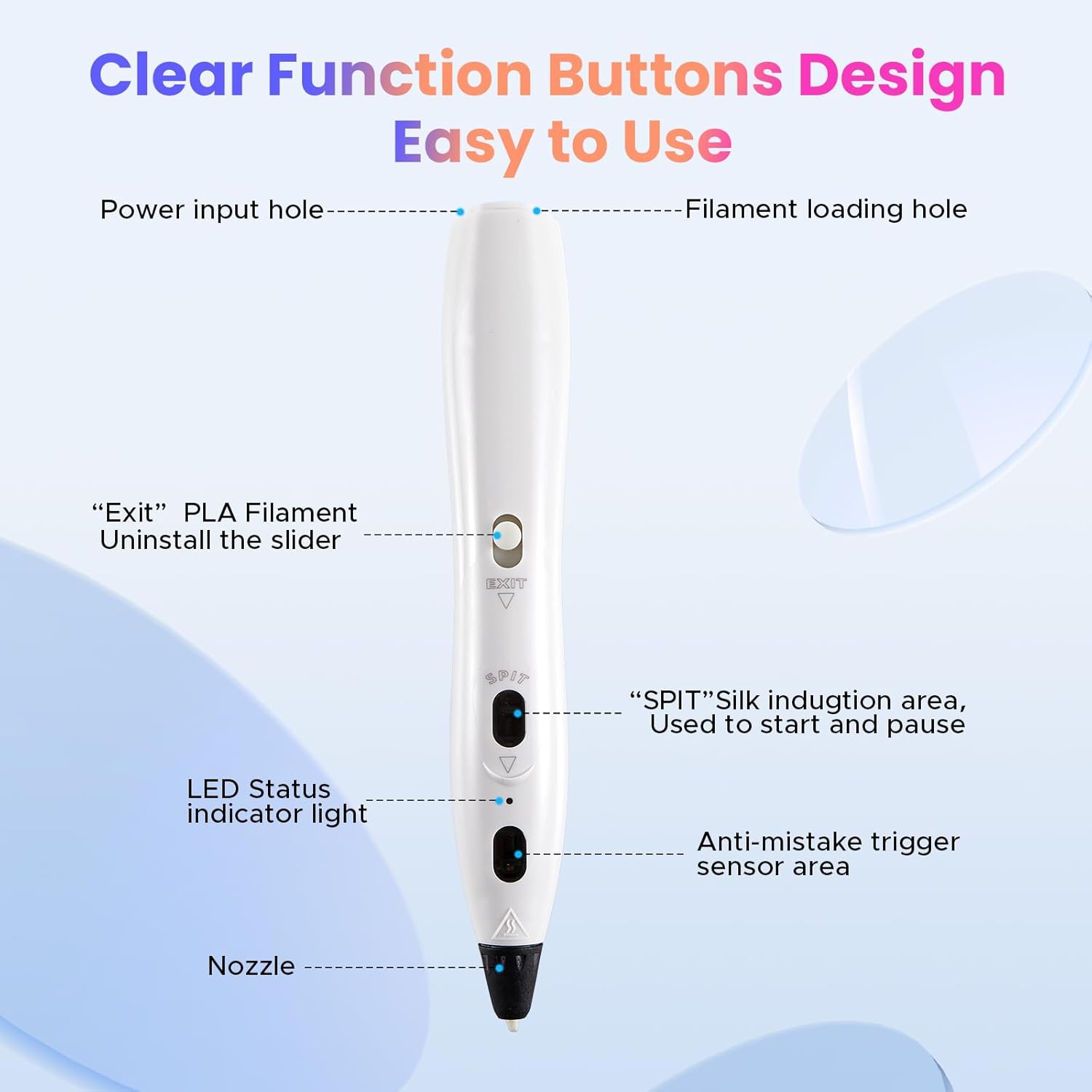 RPC200B 3D Pen Set, Includes 12 colors of PLA filament - Image 2