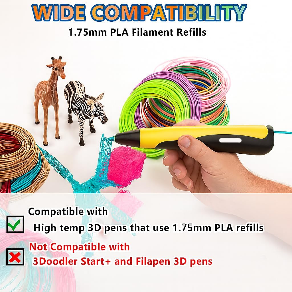 Yungden 30 Colours 3D Pen Filament Refills 1.75mm PLA - Image 3