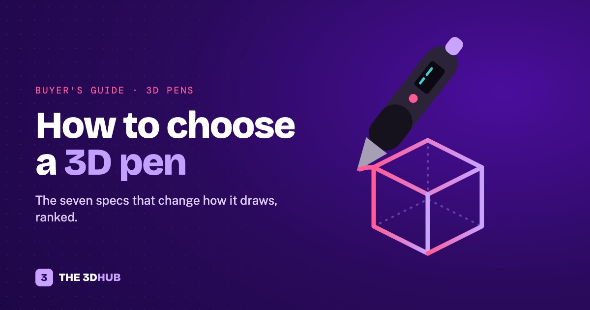 How to choose a 3D pen: illustration of a 3D pen drawing a cube
